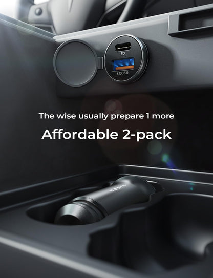 LISEN 54W Dual Port USB C Car Charger