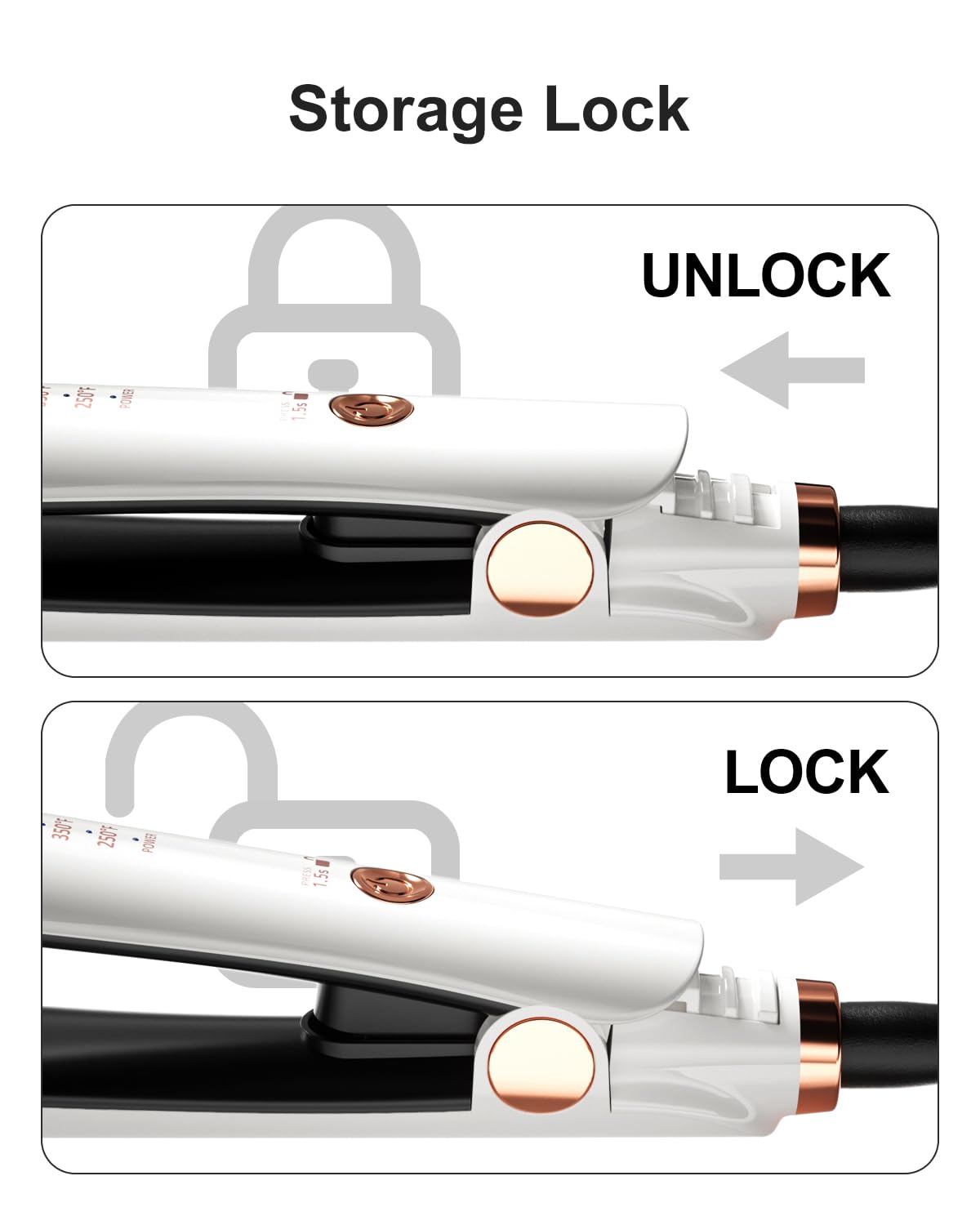 K&K 1 Inch Ceramic Flat Iron Hair Straightener