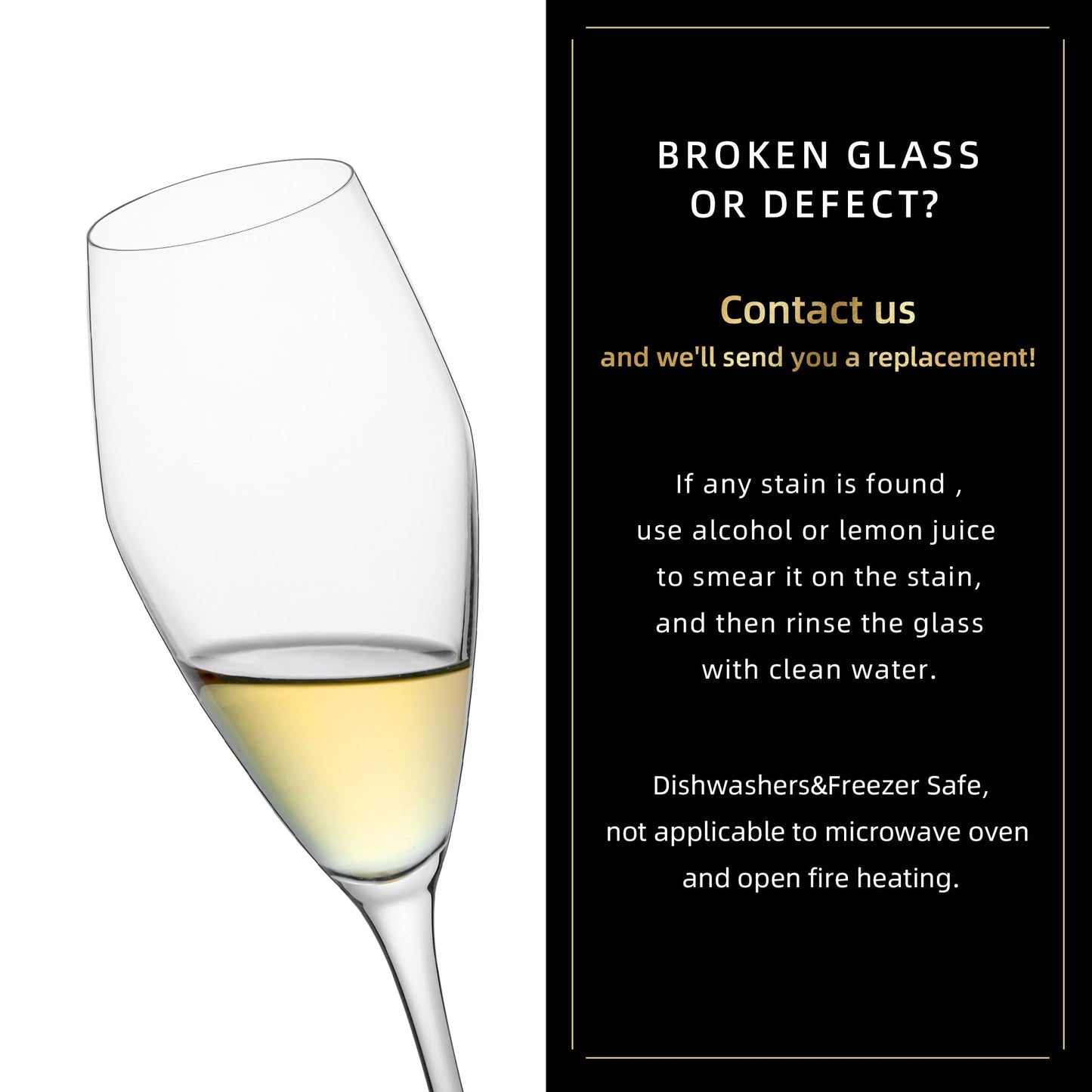 Champagne Flutes Set of 4 Crystal Glasses