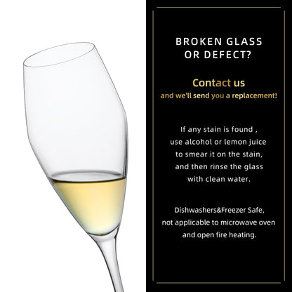 Champagne Flutes Set of 4 Crystal Glasses