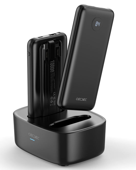 2-Pack 10000mAh Portable Charger with Fast Charging