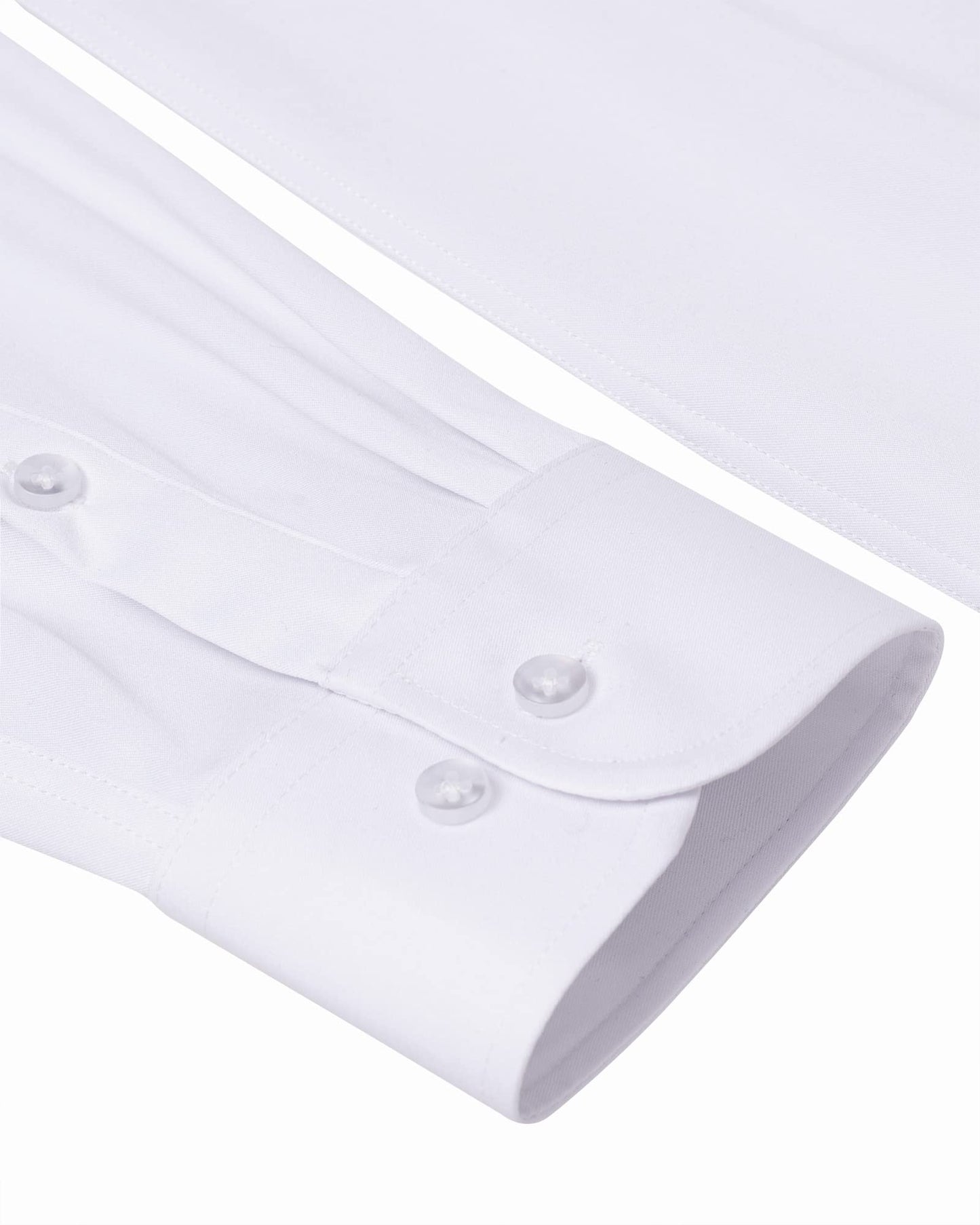 Slim Fit White Dress Shirt for Men