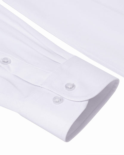 Slim Fit White Dress Shirt for Men