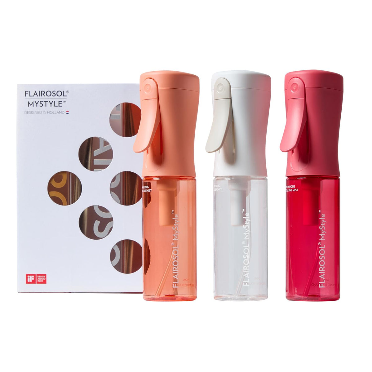 3 Pack Continuous Fine Mist Spray Bottles 3.04oz