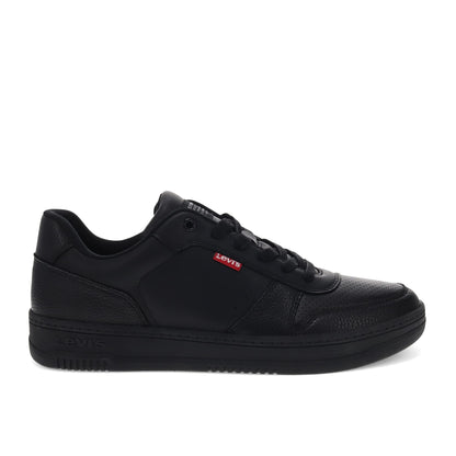 Levi's Mens Drive Lo Synthetic Leather Casual Lace Up Sneaker Shoe, Black Mono, 10 M