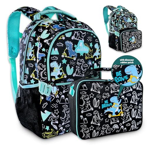 2 Piece Dinosaur Kids Backpack and Lunch Box Set