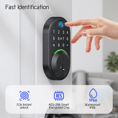 WiseGear Keyless Entry Smart Lock with Knob
