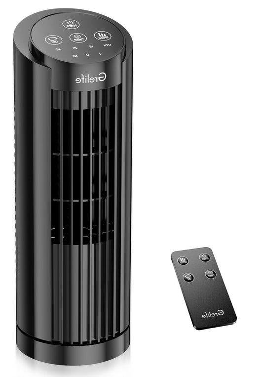 Grelife 13" Bladeless Tower Fan with Remote