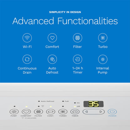50 Pint hOmeLabs WiFi Dehumidifier with Pump