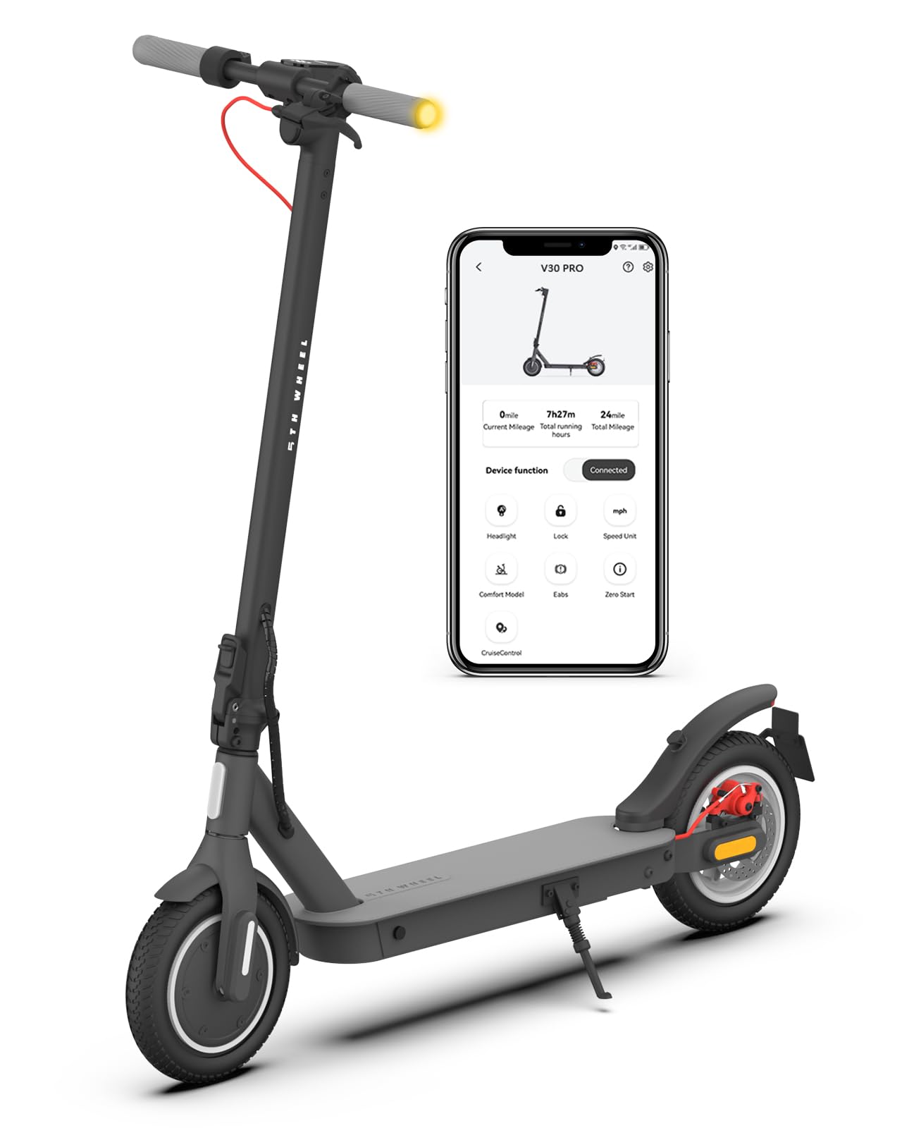 5TH WHEEL Foldable Electric Scooter With Turn Signals