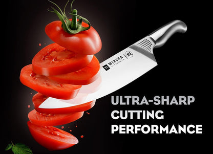 WIZEKA 15PCS Stainless Steel Kitchen Knife Set