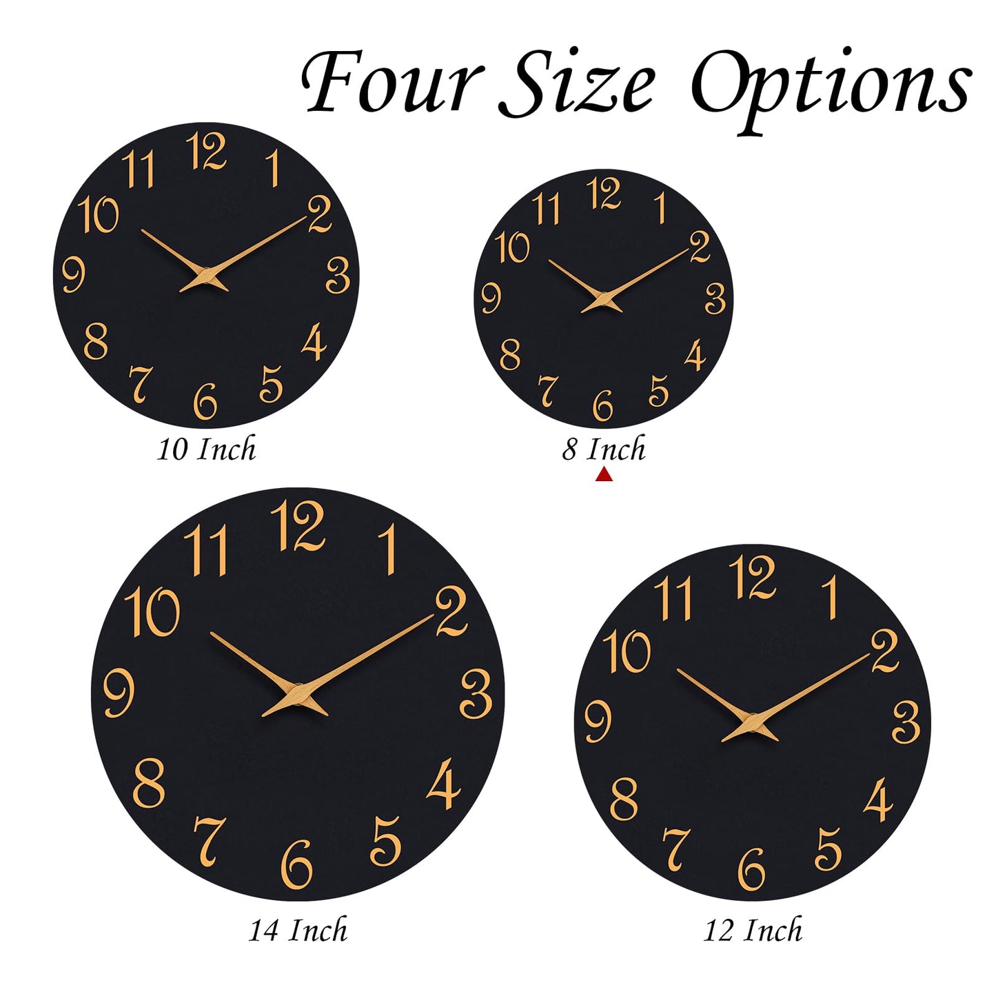 Silent 8-Inch Modern Wall Clock for Home Decor