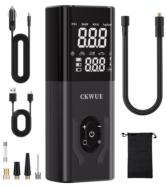 Portable Tire Inflator with Digital Pressure Gauge