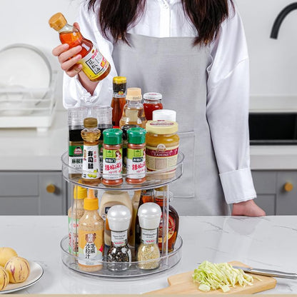 2 Pack Rotating Spice Rack Organizer