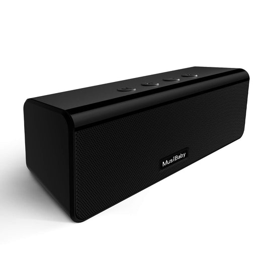 Bluetooth Speaker,MusiBaby Speaker,Waterproof,Outdoor,Speakers Bluetooth Wireless Loud with Stereo,Booming Bass,Dual Pairing,24H Play,Portable Speaker Bluetooth for Home,Hiking,Gifts,Black