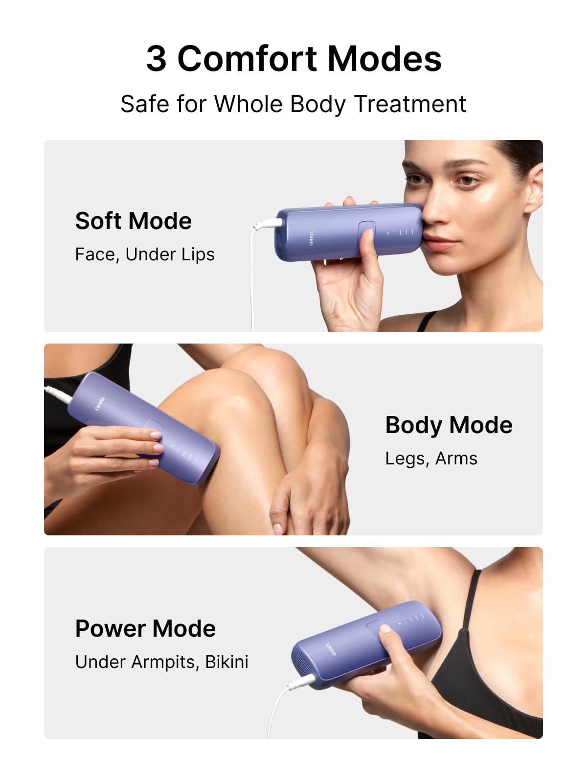 Ulike Laser Hair Removal for Women and Men, Air 3 Ice-Cooling IPL Device Hair Removal for Nearly Painless & Long-Lasting Results, 3 Modes & Auto Flashing for Fast Full Body Hair Removal from Home