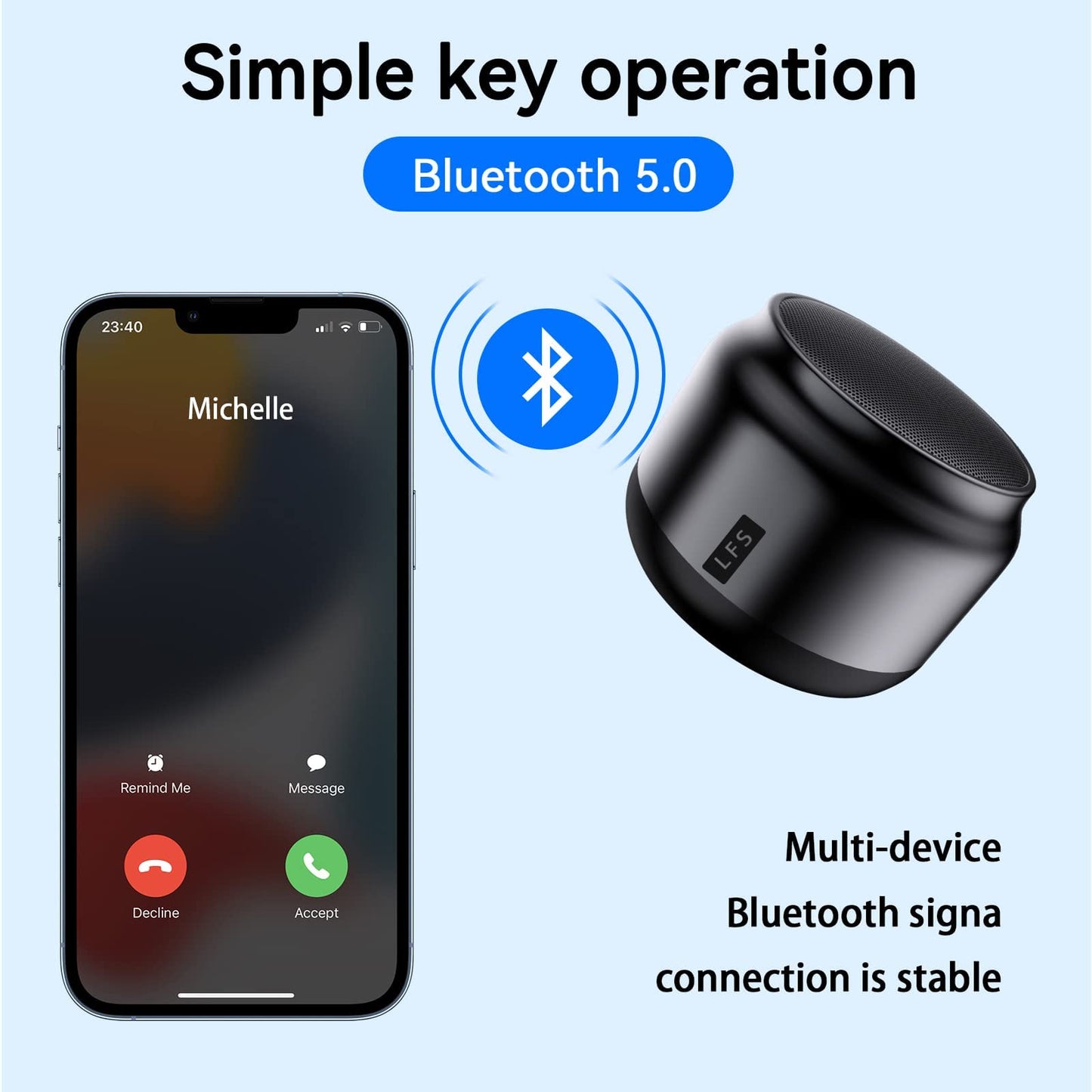 Portable Waterproof Bluetooth Shower Speaker - 15 Hours Playtime