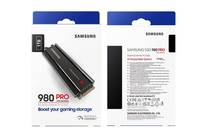 SAMSUNG 980 PRO Heatsink SSD 2TB, NVMe M.2, Speeds Up To 7,000MB/s Best for PlayStation® 5 (PS5 SSD) Console Expansion MZ-V8P2T0CW