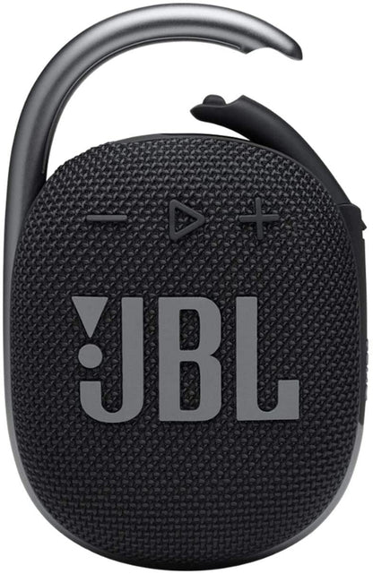 JBL Clip 4 Portable Bluetooth Wireless Speaker Bundle with divvi! Protective Hardshell Case - Black
