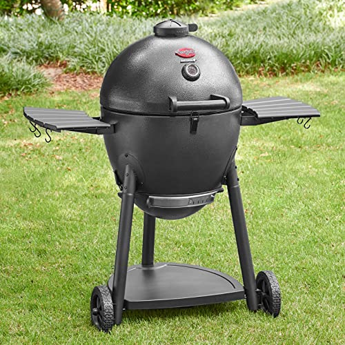 Char-Griller® AKORN® Kamado Charcoal Grill and Smoker with Cast Iron Grates, Warming Rack and Locking Lid with 445 Cooking Square Inches in Graphite, Model E16620