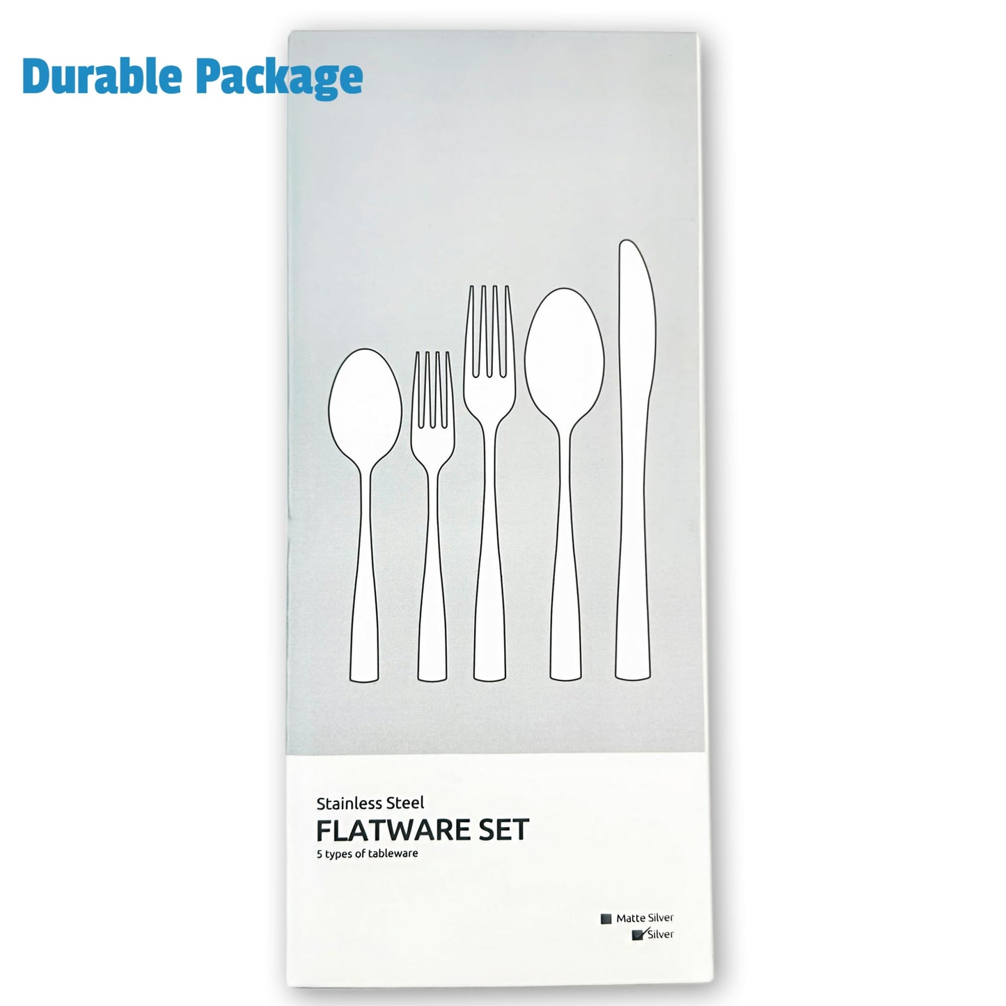 HIKAA 40PCS Stainless Steel Flatware Set for 8