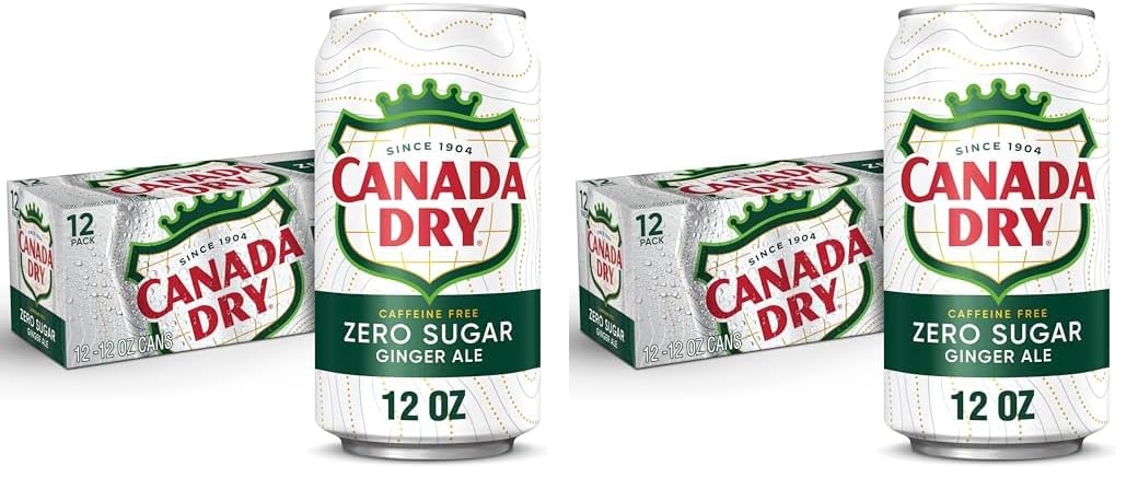 12 Pack Canada Dry Zero Sugar Ginger Ale
