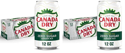 12 Pack Canada Dry Zero Sugar Ginger Ale