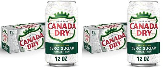 12 Pack Canada Dry Zero Sugar Ginger Ale
