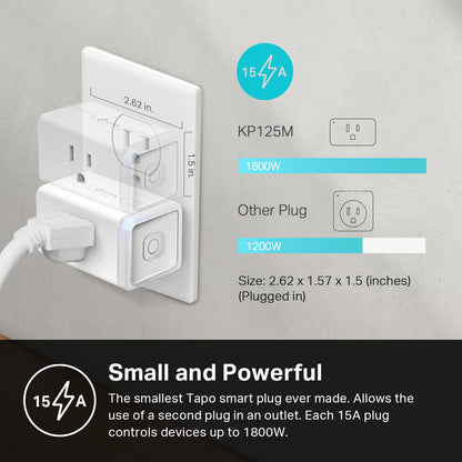 Kasa Smart Energy Monitoring Plug 15A 4-Pack