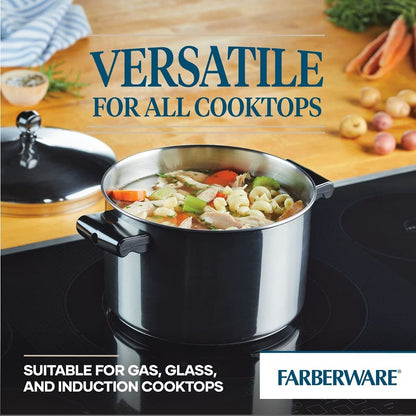 15-Piece Farberware Stainless Steel Cookware Set