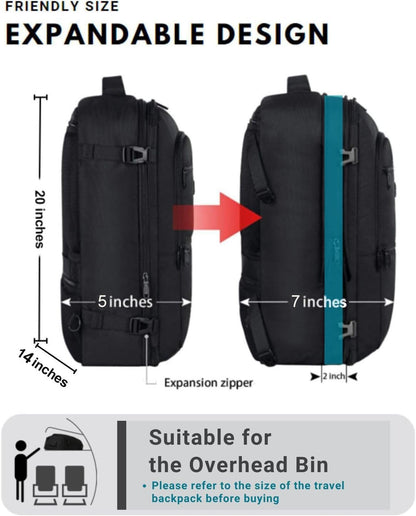 40L Expandable Travel Backpack by Vancropak