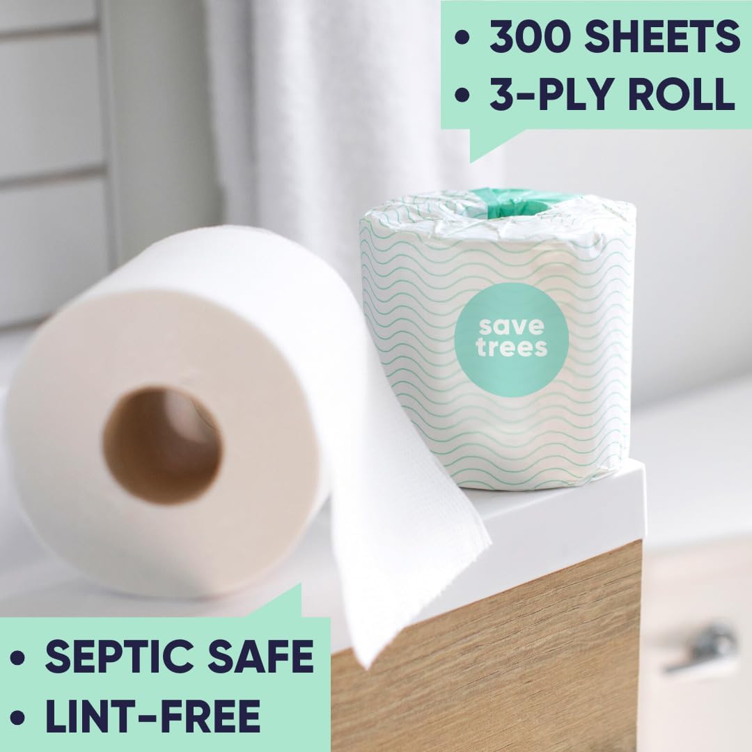 Bamboo Toilet Paper - 24 Rolls, 3-Ply