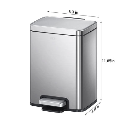 EKO 6L Stainless Steel Bathroom Trash Can