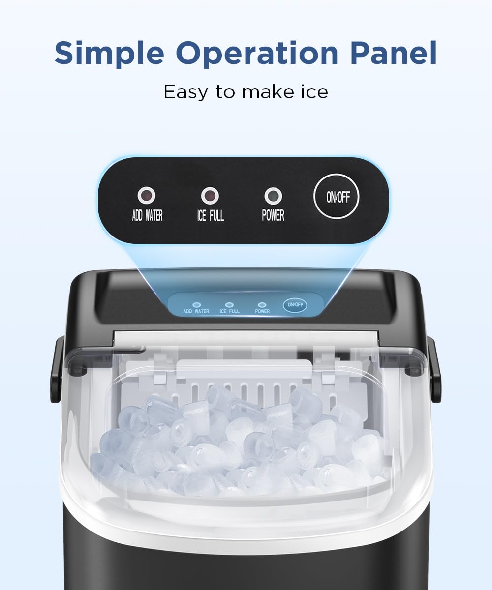 COWSAR Portable Ice Maker with Self-Cleaning Feature