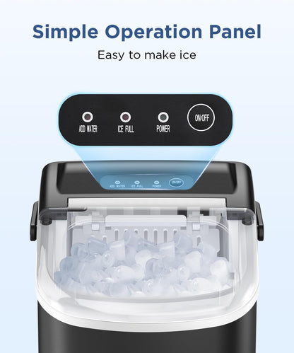 COWSAR Portable Ice Maker with Self-Cleaning Feature