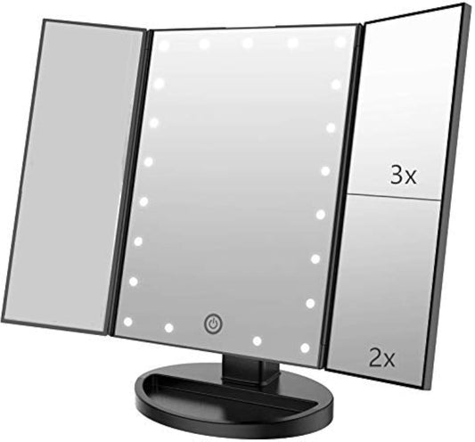 Lighted Vanity Makeup Mirror with 3X Magnification