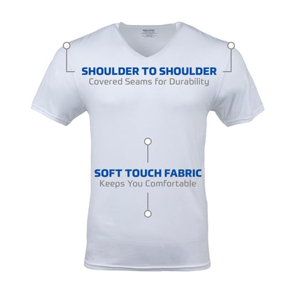 Gildan Men's V-Neck T-Shirts 6-Pack, White