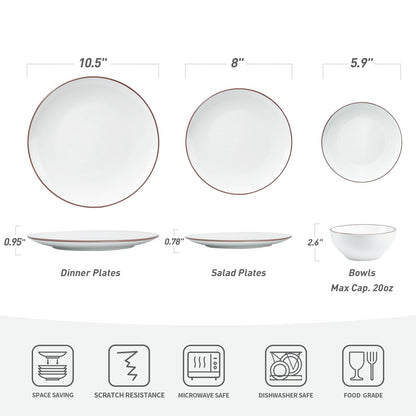 18-Piece Famiware Ceramic Dinnerware Set