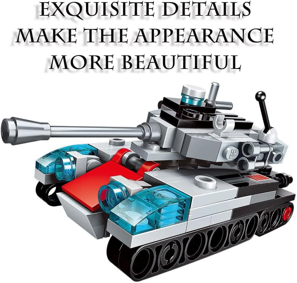 ENHANA 700 PCS Aircraft Carrier Building Blocks Set,8 in 1 Military Battleship Building Toy,17 Styles Army Vehicles Helicopter Airplane Warship Birthday Gifts for Boys