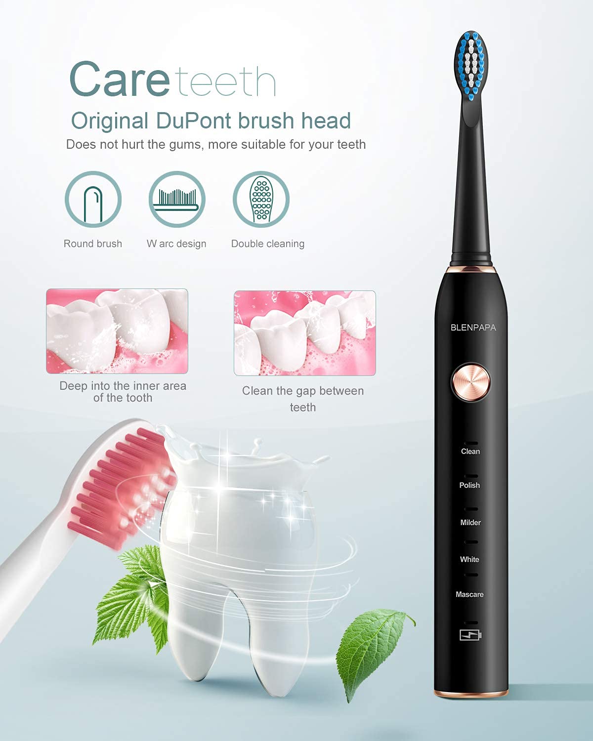 Sonicare Electric Toothbrush with 5 Modes, Waterproof