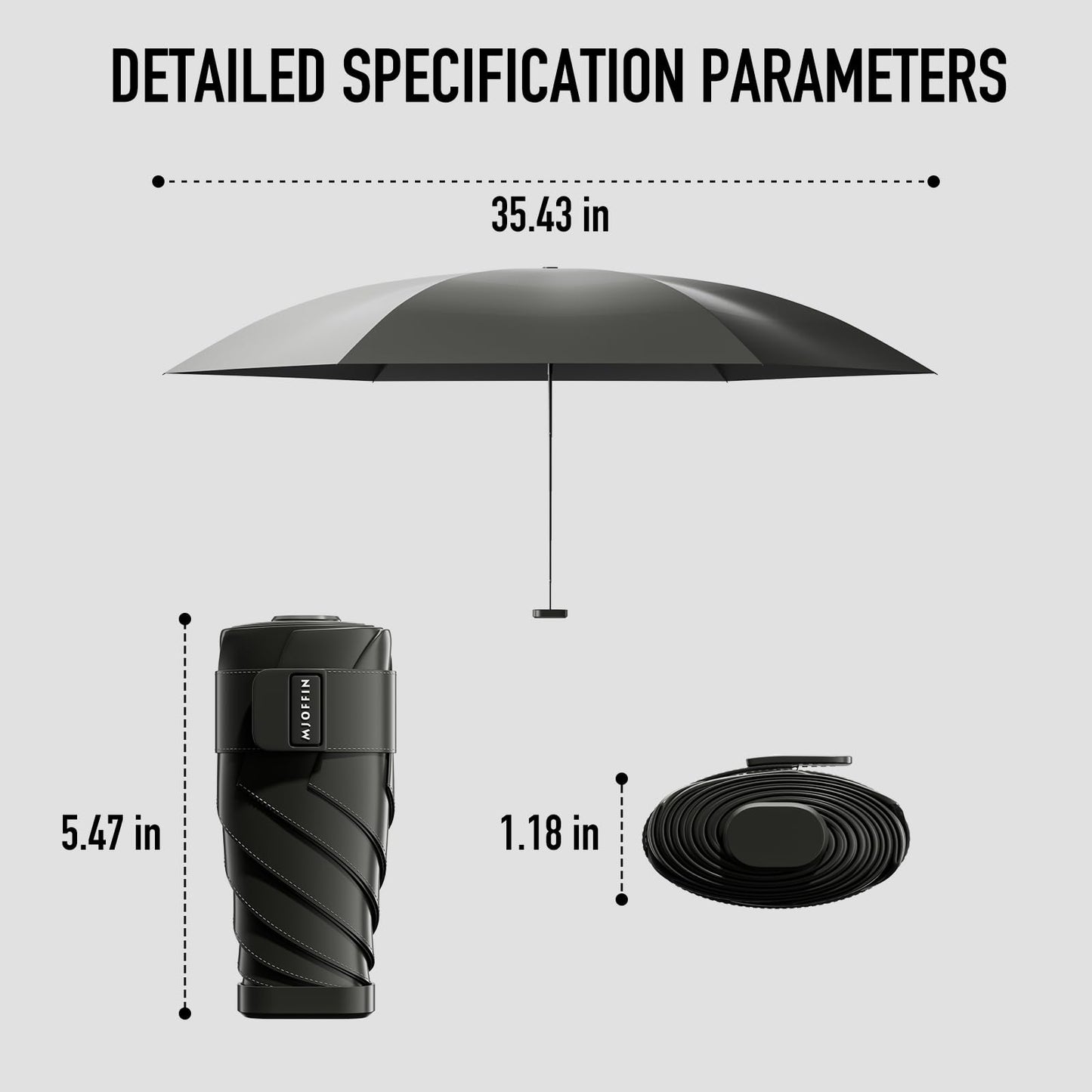Compact Mini Umbrella for Rain - Lightweight Foldable