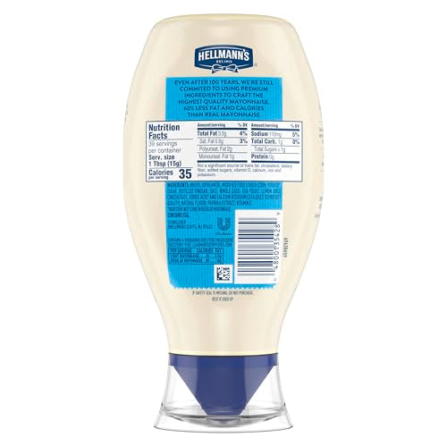 Hellmann's Light Mayonnaise Squeeze Bottle 20 oz Pack