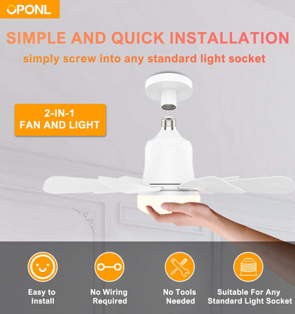 3-Speed Dimmable LED Ceiling Fan with Remote