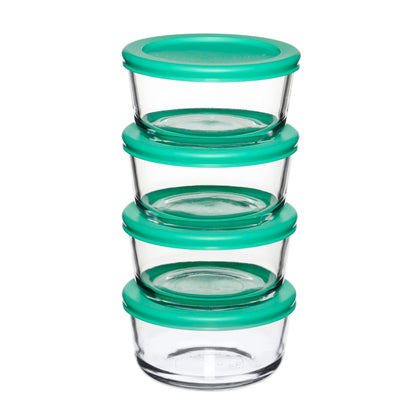 4 Pack Anchor Hocking Glass Storage Containers