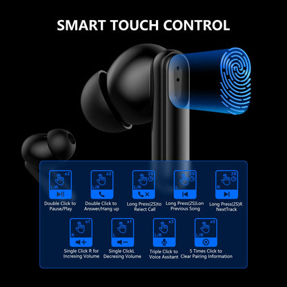 Wireless Earbuds with 42H Playtime and Microphone