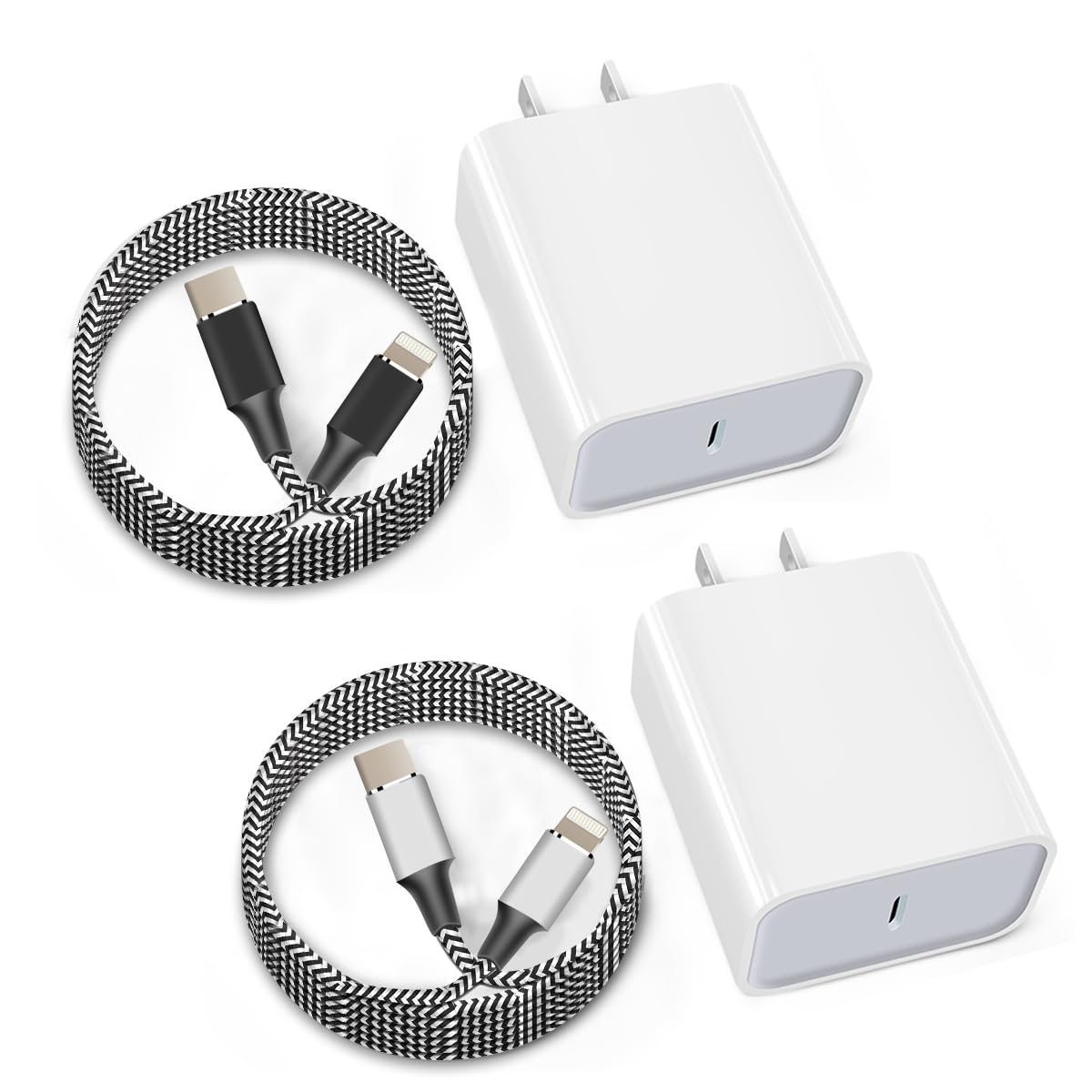 Fast iPhone 20W PD USB C Charger, 2 Pack