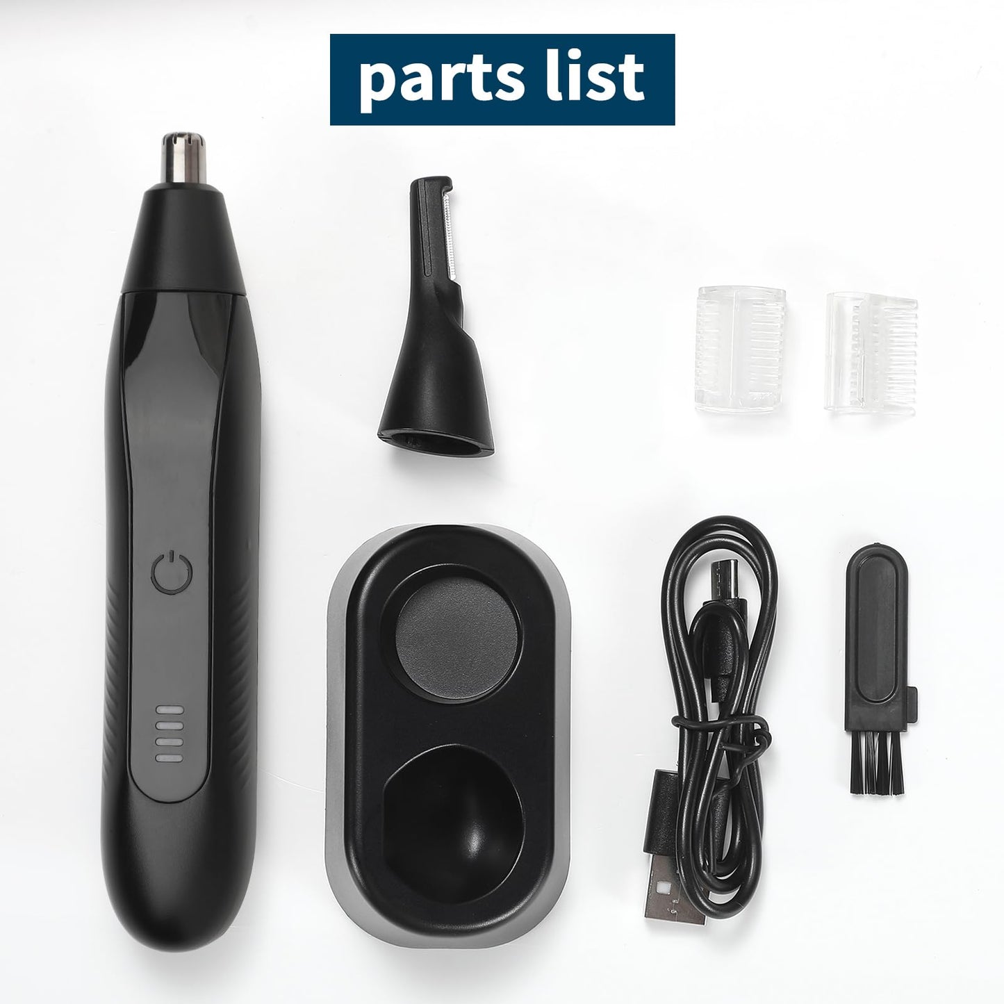 Painless Ear Nose Hair Trimmer, USB Rechargeable