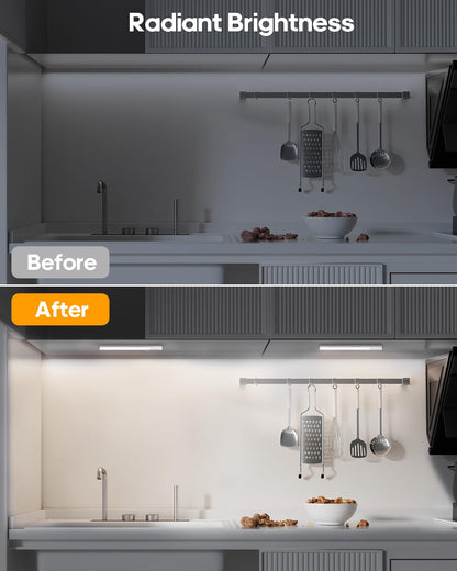 6 Pack LED Motion Sensor Under Cabinet Lights