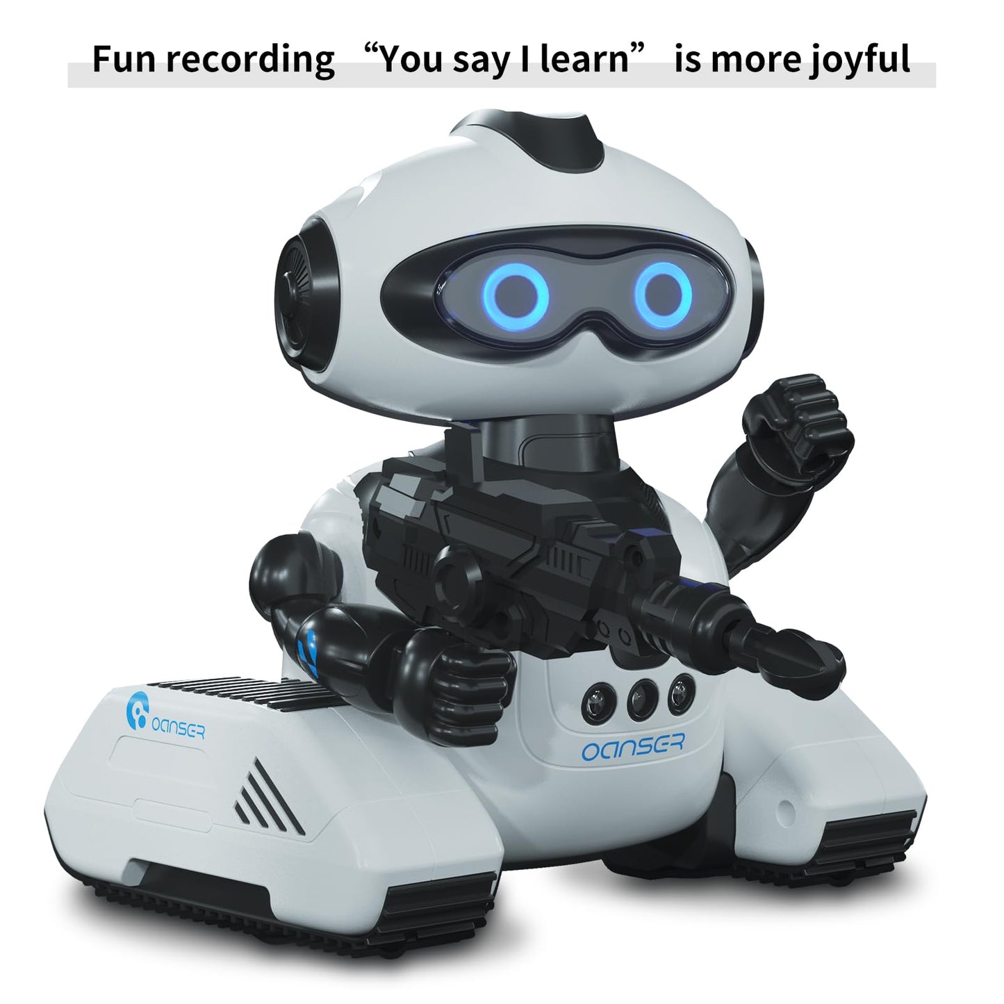 WOWELLO Robot Toys for Kids, Rechargeable Remote Control Emo Robots with Gesture Sensing, Fun Recording and Shining LED Eyes, RC Robot Toys Gifts for 3 4 5 6 7 8 Year Old Boys Girls