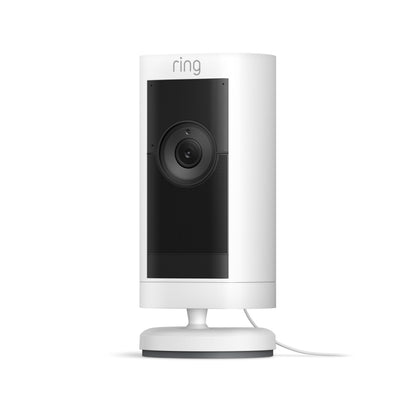 Ring Stick Up Cam Pro Plug-In | Two-Way Talk with Audio+, 3D Motion Detection with Bird’s Eye Zones, and 1080p HDR Video & Color Night Vision (2023 release), White